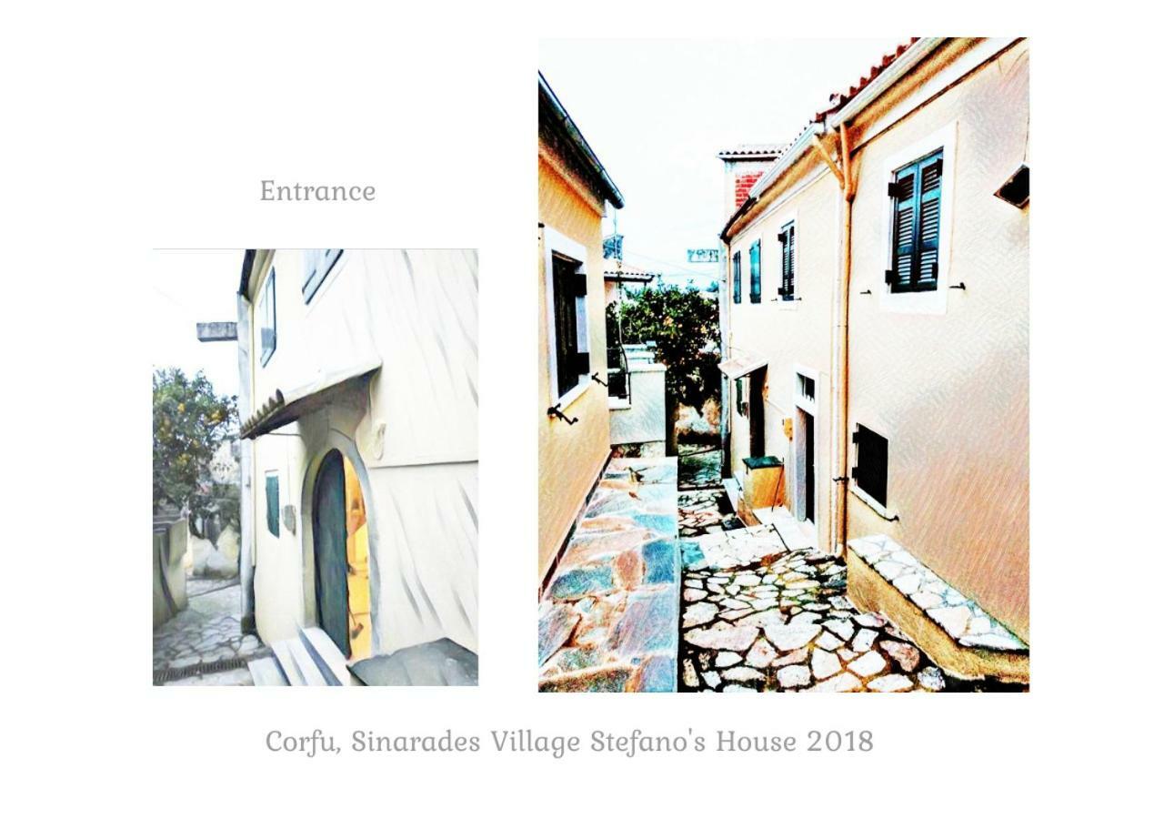 Country Traditional House In Corfu Village, Greece Sinarades Exterior photo
